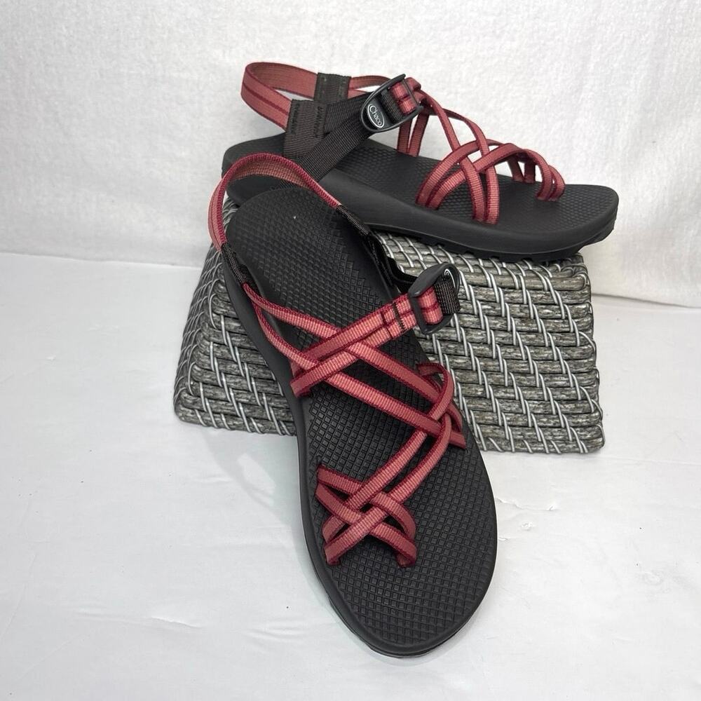 Chaco ZX/2 Women 10 Strappy Hiking Sandals Pink Vibram Double Strap